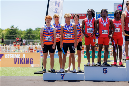 Carl Clark (jr), Mitchell Pyatt (sr), Trey Trennepohl (sr), and Alex Lacke (jr)-2024 State Track and Field Meet
